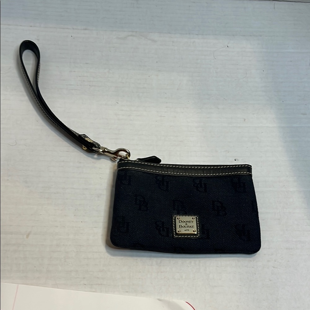 Dooney & Bourke Black Signature Wristlet